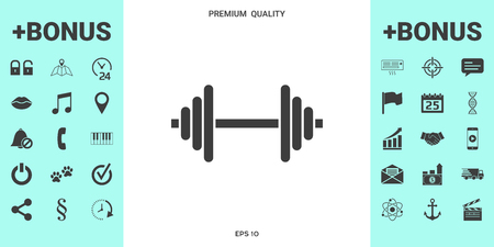 Barbell symbol iconの写真素材