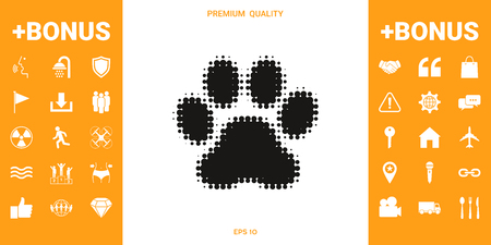 Paw - halftone logoのイラスト素材