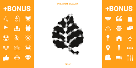 Leaf symbol - halftone logoのイラスト素材