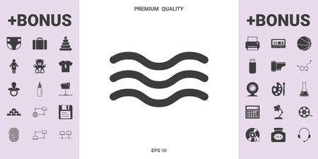 Wave Icon . . Signs and symbols - graphic elements for your designのイラスト素材