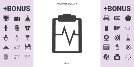 Electrocardiogram icon. Element for your design . . Signs and symbols - graphic elements for your designのイラスト素材