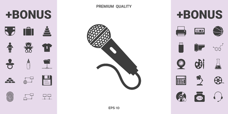 Microphone icon . . Signs and symbols - graphic elements for your designのイラスト素材