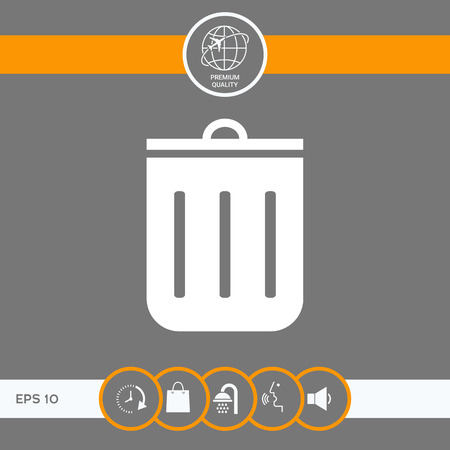 Trash can icon . Signs and symbols - graphic elements for your designのイラスト素材