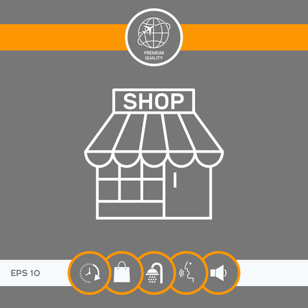 Shop icon symbolのイラスト素材