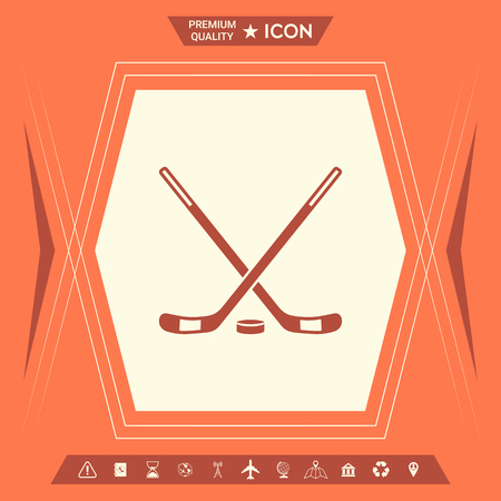 Hockey icon . Signs and symbols - graphic elements for your designのイラスト素材