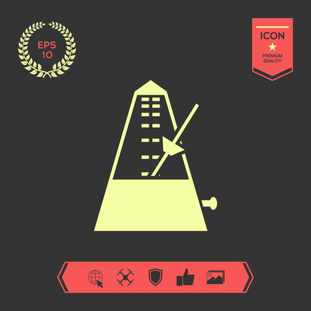 Metronome icon . Signs and symbols - graphic elements for your designのイラスト素材