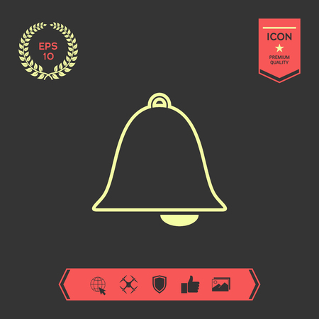 Alarm bell icon. Element for your design . Signs and symbols - graphic elements for your designの写真素材