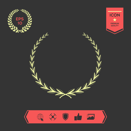 Laurel wreath - symbol . Signs and symbols - graphic elements for your designの写真素材