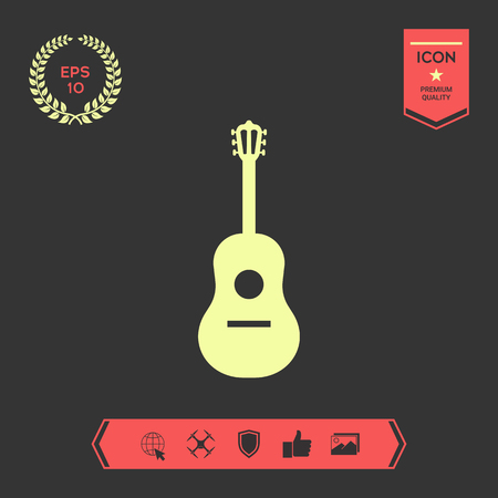 Guitar icon . Signs and symbols - graphic elements for your designのイラスト素材