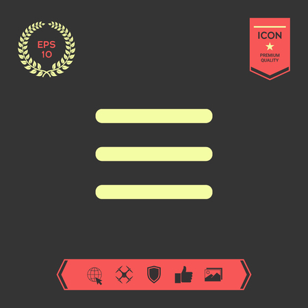 Menu Icon symbol . Graphic elements for your designのイラスト素材