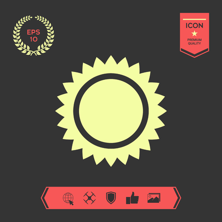 Sun icon . Signs and symbols - graphic elements for your designの写真素材