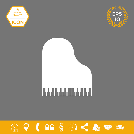Grand piano icon . Signs and symbols - graphic elements for your designのイラスト素材