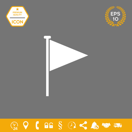 Triangle flag icon . Graphic elements for your designのイラスト素材