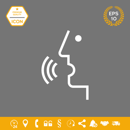 Voice control, person talking - icon . Signs and symbols - graphic elements for your designのイラスト素材