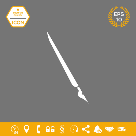 Quill pen, fountain pen icon . Signs and symbols - graphic elements for your designのイラスト素材