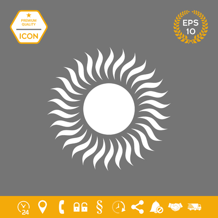 Sun icon . Signs and symbols - graphic elements for your designのイラスト素材