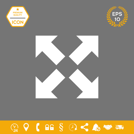 Extend, resize icon. Cross arrow sign. Element for your design . Signs and symbols - graphic elements for your designの写真素材