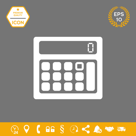 Calculator symbol icon. Element for your design . Signs and symbols - graphic elements for your designの写真素材