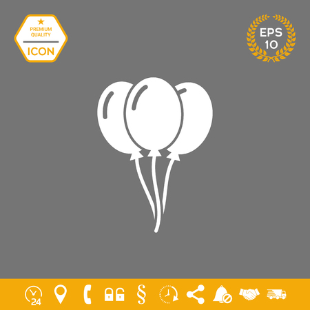Balloons symbol icon. Element for your design . Signs and symbols - graphic elements for your designのイラスト素材
