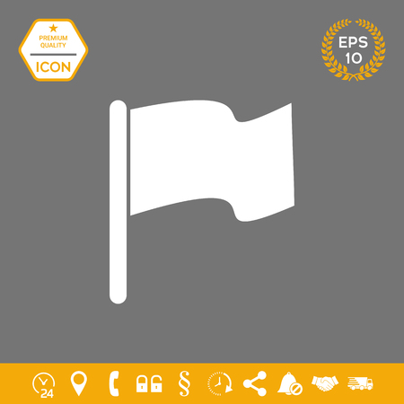 Flag icon . Signs and symbols - graphic elements for your designのイラスト素材