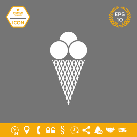 Ice cream icon . Signs and symbols - graphic elements for your designの写真素材