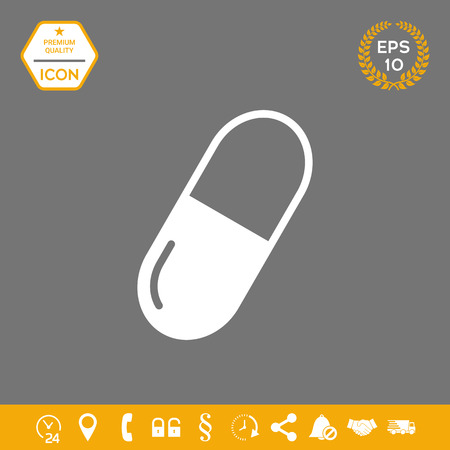 Pill icon . Signs and symbols - graphic elements for your designの写真素材