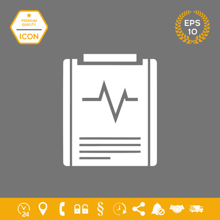 Electrocardiogram symbol icon. Element for your design . Signs and symbols - graphic elements for your designの写真素材