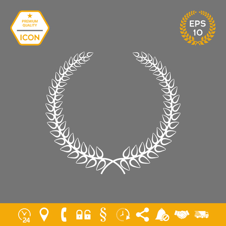 Laurel wreath - elegant symbol for yor design . Signs and symbols - graphic elements for your designのイラスト素材