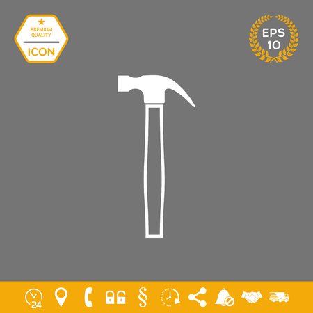 Hammer icon . Signs and symbols - graphic elements for your designのイラスト素材