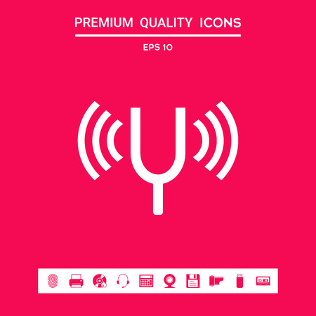 Tuning fork icon . Signs and symbols - graphic elements for your designの写真素材