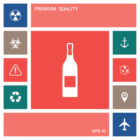 Bottle of wine icon . Elements for your designのイラスト素材