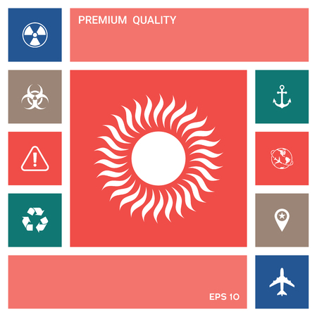 Sun icon symbol . Elements for your designのイラスト素材