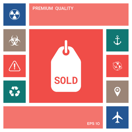 Sold tag symbol . Elements for your designのイラスト素材