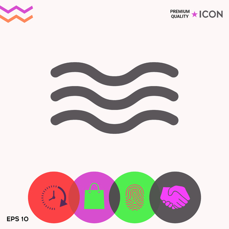 Wave Icon symbolの写真素材