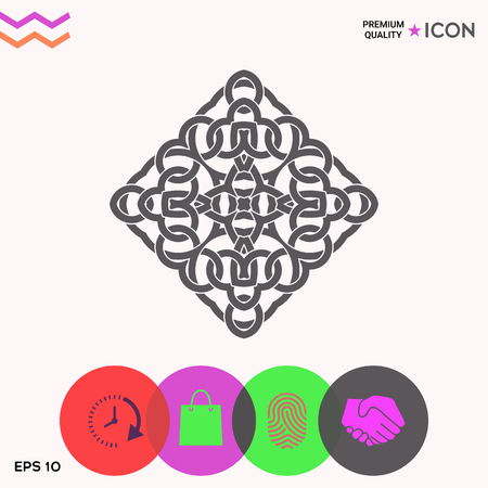 Geometric arabic pattern. Logoのイラスト素材