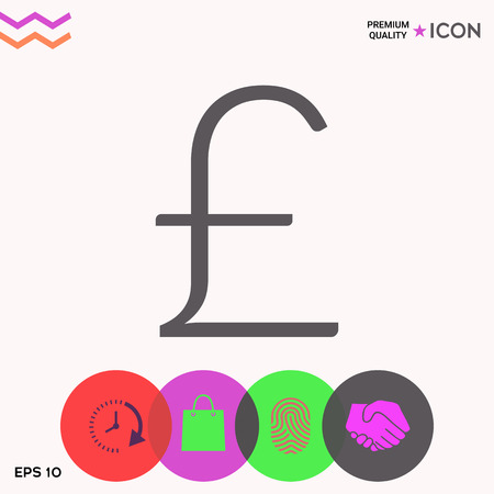 Sterling symbol iconのイラスト素材