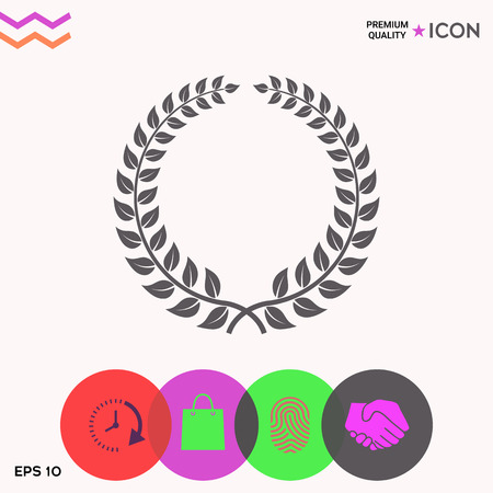 Laurel wreath - design symbolのイラスト素材
