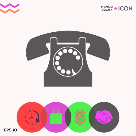 Retro telephone symbolの写真素材