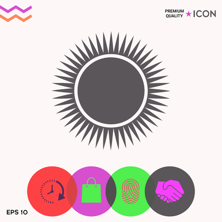 Sun icon symbolのイラスト素材