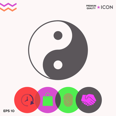 Yin yang symbol of harmony and balanceのイラスト素材