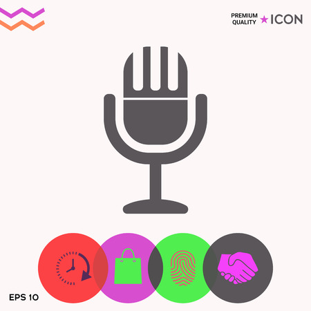 Vintage microphone symbol iconの写真素材