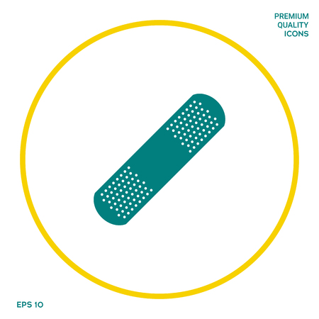 Medical  plaster, adhesive bandage icon. Graphic elements for your designの写真素材