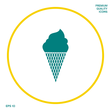 Ice cream symbol icon. Graphic elements for your designの写真素材