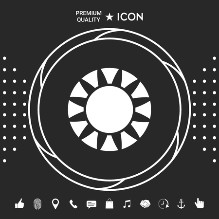 Sun icon . Signs and symbols - graphic elements for your designtのイラスト素材