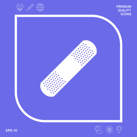 Medical  plaster, adhesive bandage icon. Graphic elements for your designのイラスト素材