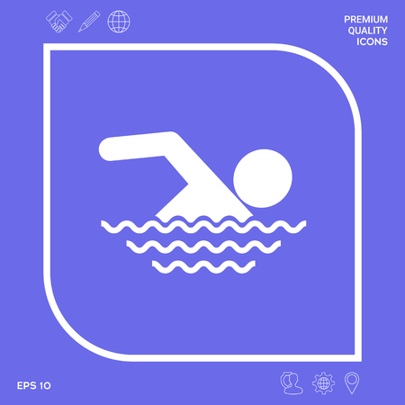 Swim icon symbol. Graphic elements for your designの写真素材