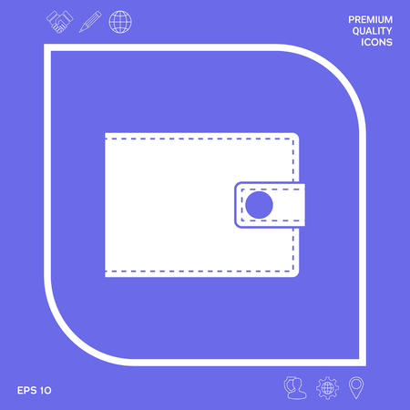 Wallet symbol icon . Signs and symbols - graphic elements for your designtのイラスト素材