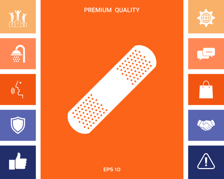 Medical  plaster, adhesive bandage iconのイラスト素材