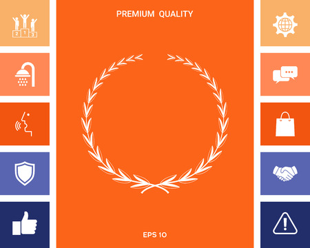 Laurel wreath, symbol . Signs and symbols for your designtのイラスト素材