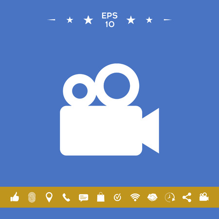 Movie camera iconの写真素材